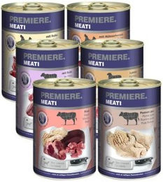 Produktbild von Premiere Meati Mixpaket Stückchen in Sauce für Katzen Adult mit hohem Fleischanteil 6x400g
