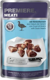 Produktbild von PREMIERE Meati Nassfutter Hund Adult Entenherzen Stückchen in Sauce getreidefrei mit hohem Fleischanteil 5x500 g - 5 x 500 g