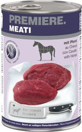Produktbild von Premiere Meati Nassfutter Hund Adult Pferdestückchen in Sauce getreidefrei mit hohem Fleischanteil 6x400 g