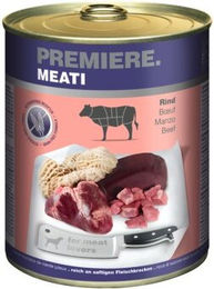 Produktbild von Premiere Meati Nassfutter Hund Adult Rind Stückchen in Sauce getreidefrei mit hohem Fleischanteil 24x800 g - 24 x 800 g