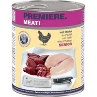 Produktbild von Premiere Meati Nassfutter Hund Senior Huhn Stückchen in Sauce getreidefrei mit hohem Fleischanteil 6x800 g