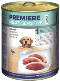 Produktbild von PREMIERE Meati Sensitive Hund Nassfutter Ente pur Stückchen in Sauce getreidefrei und glutenfrei 24x800 g - 24 x 800 g