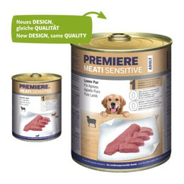 Produktbild von PREMIERE Meati Sensitive Hund Nassfutter Lamm pur Stückchen in Sauce getreidefrei und glutenfrei 12x800 g - 12 x 800 g