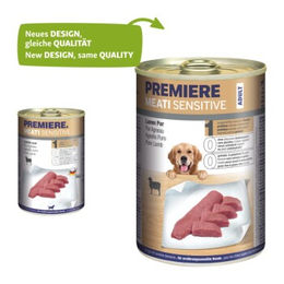Produktbild von Premiere Meati Sensitive Hund Nassfutter Lamm pur Stückchen in Sauce getreidefrei und glutenfrei 24x400 g - 24 x 400 g