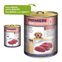 Produktbild von PREMIERE Meati Sensitive Hund Nassfutter Rind pur Stückchen in Sauce getreidefrei und glutenfrei 12x800 g - 12 x 800 g