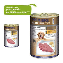 PREMIERE Meati Sensitive Hundefutter Lamm und Kartoffel Stückchen in Sauce getreidefrei und glutenfrei 24x400 g - 24 x 400 g – Bild 1 von 2