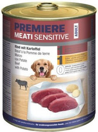 PREMIERE Meati Sensitive Hundefutter Rind und Kartoffel Stückchen in Sauce getreidefrei und glutenfrei 6x800 g - 6 x 800 g – Bild 1 von 2