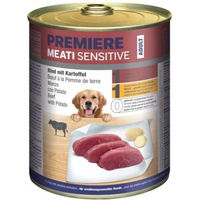 Produktbild von PREMIERE Meati Sensitive Hundefutter Rind und Kartoffel Stückchen in Sauce getreidefrei und glutenfrei 6x800 g - 6 x 800 g