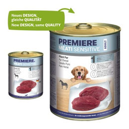 PREMIERE Meati Sensitive Pferd pur Monoprotein Getreidefrei und Glutenfrei Stückchen in Sauce 24x800 g – Bild 1 von 2