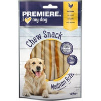 Produktbild von Premiere Medium Kausnack Huhn für Hunde ohne Farb- und Aromastoffe und ohne Zucker 125g - 5 x 125 g