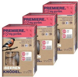 Produktbild von Premiere Meisenknödel Beeren-Knödel für Wildvögel 1700g - 3 x 6 Stk.
