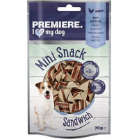 Produktbild von Premiere Mini Sandwich Trockenfleisch Huhn und Seelachs 5x70 g - 5 x 70 g