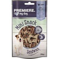 Produktbild von Premiere Mini Sandwich Trockenfleisch Huhn und Seelachs 70 g - 70 g