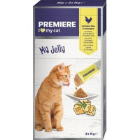 Produktbild von Premiere MyJelly Katzen Leckerli Huhn mit Käse und Katzengras 6 x 15 g