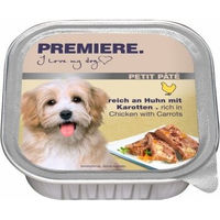 Produktbild von Premiere Petit Pâté Huhn und Karotten Katzenfutter ohne Farb- und Aromastoffe und ohne Zucker 44x150 g - 44 x 150 g