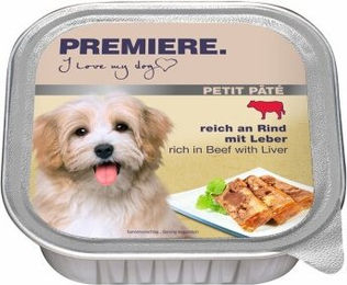 Produktbild von Premiere Petit Pâté Pastete Rind und Leber für Katzen 22x150 g ohne Zucker und Aromastoffe - 22 x 150 g