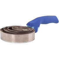 Produktbild von Premiere Pferdestriegel aus Edelstahl mit Soft Grip in Blau