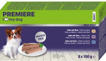 Premiere Prem Best Meat Hund Nassfutter Adult Multipack 8x100g – Bild 1 von 1
