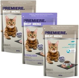 Produktbild von PREMIERE Probierpaket für erwachsene Katzen 3x300g