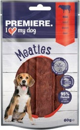 Premiere Pure Meaties Trockenfleisch Rind Monoprotein 6x60g - 6 x 60 g – Bild 1 von 3