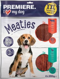 PREMIERE Pure Meaties XXL Hundetrockenfleisch Ente und Rind mit hohem Fleischanteil 4x250g - 4 x 250 g – Bild 1 von 3