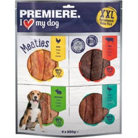 Produktbild von Premiere Pure Meaties XXL Mix Trockenfleisch Huhn Ente Kaninchen Rind 4x250g - 4 x 250 g