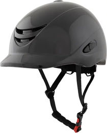 Produktbild von Premiere Reithelm Petite Shiny für Kinder mit Standardvisier Schwarz Größe 51/54