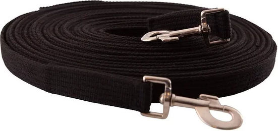Produktbild von Premiere Reitlonge doppelt aus Baumwolle mit Karabinerhaken in Schwarz - 16 m