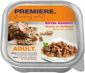 Produktbild von Premiere Royal Ragout Geflügel Stückchen in Sauce für Katzen 64x100 g