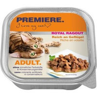 Produktbild von Premiere Royal Ragout Geflügel Stückchen in Sauce für Katzen 64x100 g