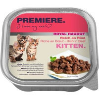 Produktbild von Premiere Royal Ragout Kitten Katzenfutter Rind Stückchen in Sauce 32x100 g