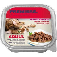 Produktbild von Premiere Royal Ragout Rind Stückchen in Sauce 64x100 g ohne Farb- und Aromastoffe sowie Konservierungsstoffe