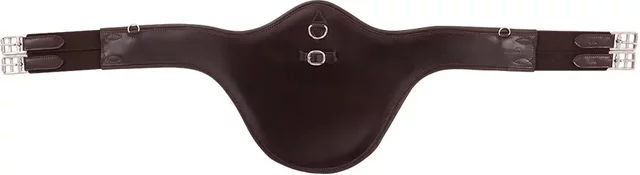 Premiere Sattelgurt Troyes mit Stollenschutz aus Leder braun 145 cm – Bild 1 von 2