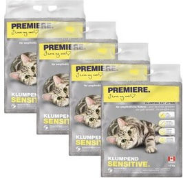 Premiere Sensitive Klumpstreu unparfümiert 4x12 kg - 4 x 12 kg – Bild 1 von 3