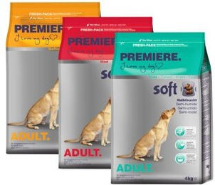 Produktbild von PREMIERE Soft Adult Probierpaket 3x4kg für Katzen