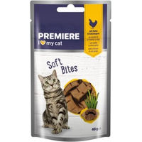 Produktbild von Premiere Soft Bites Huhn und Katzengras Katzen Leckerli ohne Zucker 3x40 g - 3 x 40 g