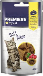 Premiere Soft Bites Kauartikel Käse und Cranberries für erwachsene Tiere ohne Zucker 3x40 g - 3 x 40 g – Bild 1 von 1