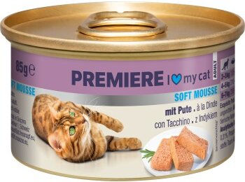 Produktbild von Premiere Soft Mousse Pute 18x85 g ohne Farb- und Aromastoffe sowie Konservierungsstoffe - 18 x 85 g