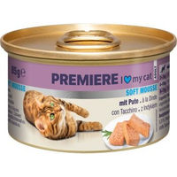 Produktbild von PREMIERE Soft Mousse Pute 36x85 g Katzenfutter ohne Farb- und Aromastoffe sowie Konservierungsstoffe - 36 x 85 g