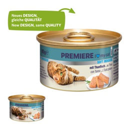 Premiere Soft Mousse Thunfisch Katzenfutter ohne Farb- und Aromastoffe ohne Konservierungsstoffe 72x85 g - 72 x 85 g – Bild 1 von 2