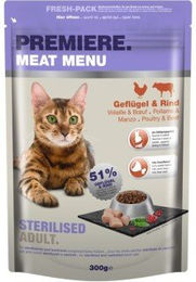 Produktbild von Premiere Sterilised Katzenfutter Adult Geflügel und Rind 300 g