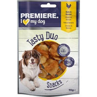 Produktbild von Premiere Tasty Duo Belohnungssnack Huhn mit Banane für erwachsene Hunde 7x70g ohne Farb- und Aromastoffe - 7 x 70 g