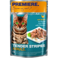 Produktbild von Premiere Tender Stripes Katzen Nassfutter Huhn Stückchen in Sauce 28x85 g - 28 x 85 g
