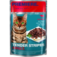 Produktbild von Premiere Tender Stripes Katzen Nassfutter Rind Stückchen in Sauce 56x85 g - 56 x 85 g