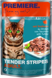 Produktbild von Premiere Tender Stripes Katzen Nassfutter Truthahn Stückchen in Sauce 28x85 g - 28 x 85 g
