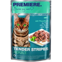 Produktbild von Premiere Tender Stripes Katzenfutter Thunfisch Stückchen in Sauce 112x85 g - 112 x 85 g