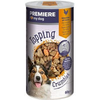 Produktbild von Premiere Topping Crumble Granulat Hühnerleber mit Karotte 6x60 g Monoprotein ohne Zucker und Konservierungsstoffe - 6 x 60 g