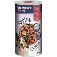 Produktbild von PREMIERE Topping Crumble Rinderleber mit Cranberries Monoprotein ohne Zucker 6x60 g - 6 x 60 g