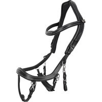 Produktbild von Presteq FaySport Classic Reittrense für Pferde in Schwarz mit Edelstahlgebiss