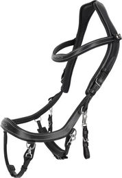 Presteq FaySport Classic Reittrense für Pferde in Schwarz mit Edelstahlgebiss für Vollblut – Bild 1 von 1